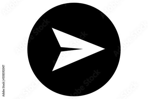 Fotografie send message icon over transparent background