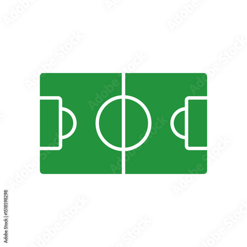 foodball soccer field icon vector illustration, symbol, design logo template pictogram, for ui or ux isolated on white for mobile app, editable