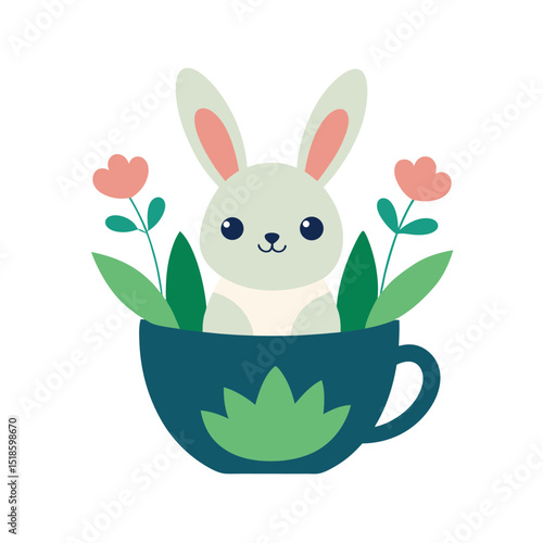 easter bunny with easter egg