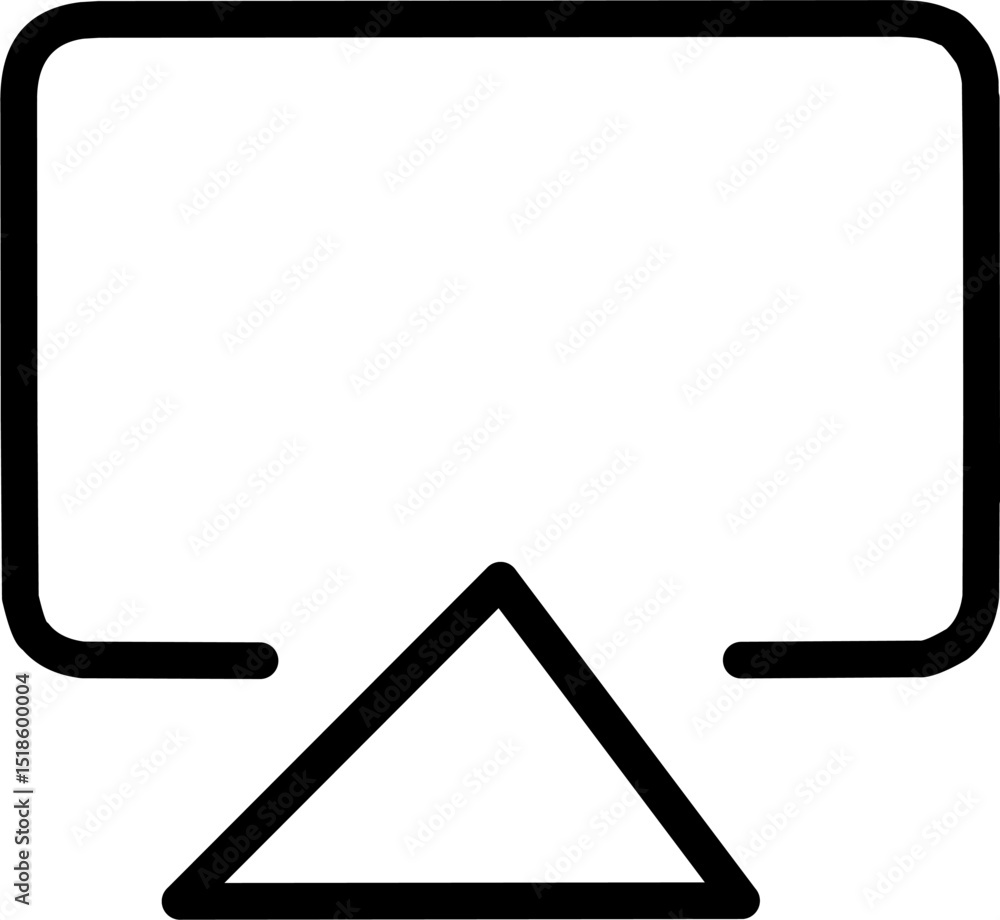 Simple monitor icon representing screens, suitable for technology, IT, and digital interface designs. Simple monitor icon representing screens, suitable for technology, IT, and digital interface designs.