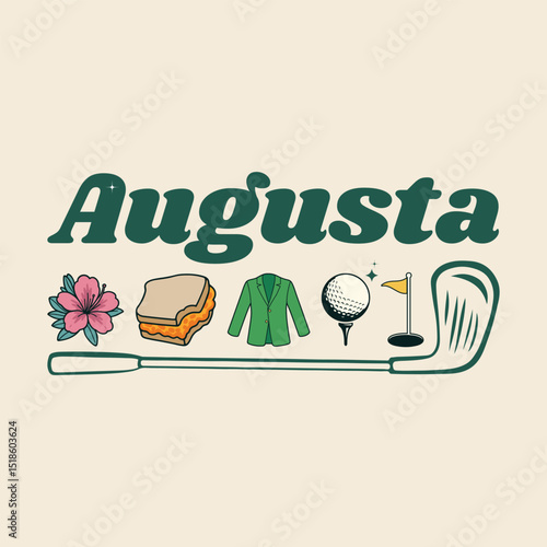 Augusta Georgia, Azalea, Golf, Pimento Cheese, Jacket T Shirt Design design