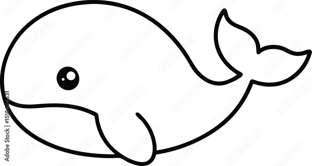 whale icon line art vector illustration on transparent background whale icon line art vector illustration on transparent background