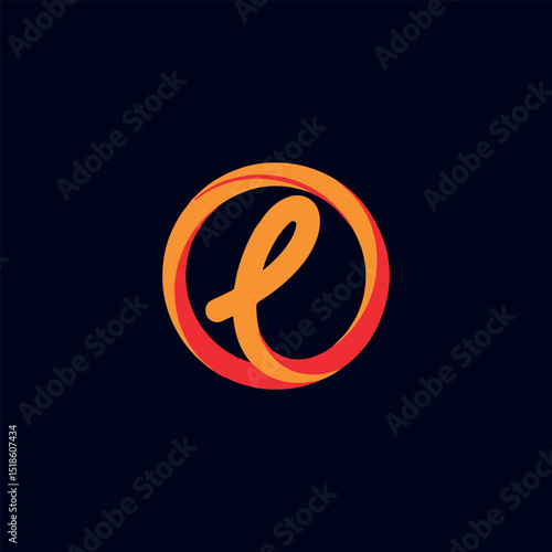 letter l text logo design vector
