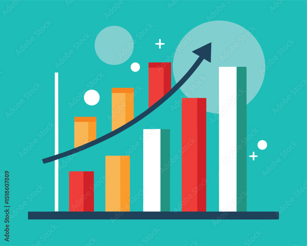 Financial Growth Chart Vector | Tracking Profit and Investment Growth Financial Growth Chart Vector | Tracking Profit and Investment Growth