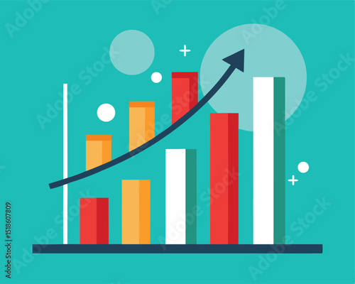 Financial Growth Chart Vector | Tracking Profit and Investment Growth