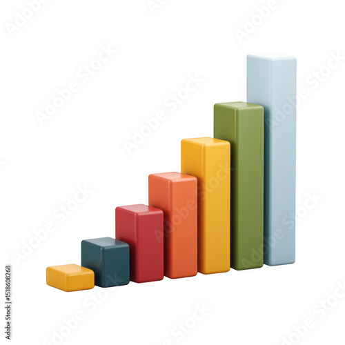 Free Download Growth chart bar diagram illustration on white background - GFXLoad