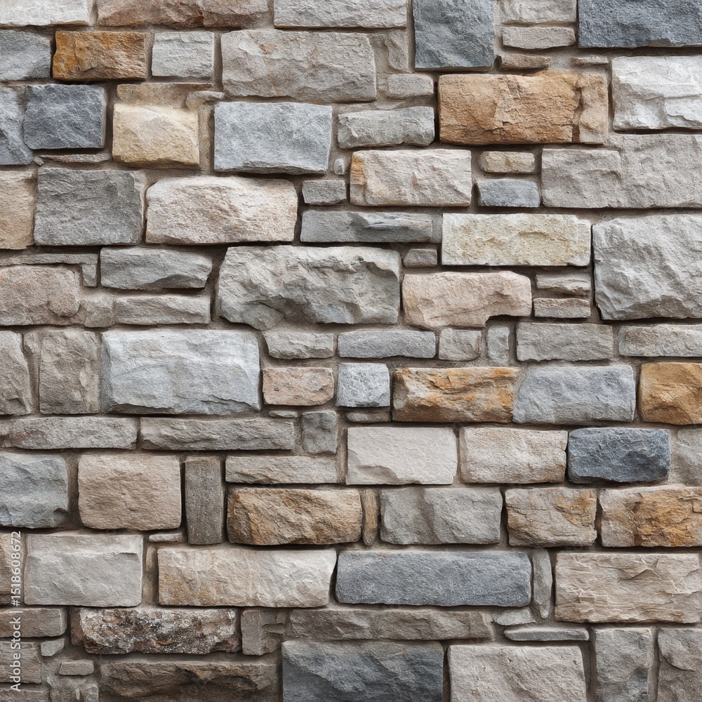 Fototapeta premium Stone wall texture pattern material on white background