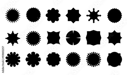 A series of vector frame labels. Shape design elements of special offers in retro colors, frame icons, black notes.