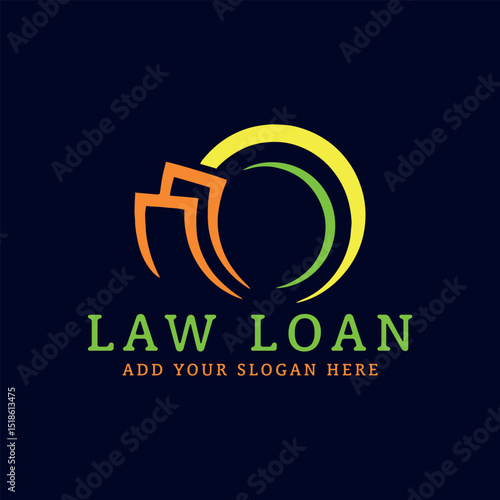 law firm loan logo design vector