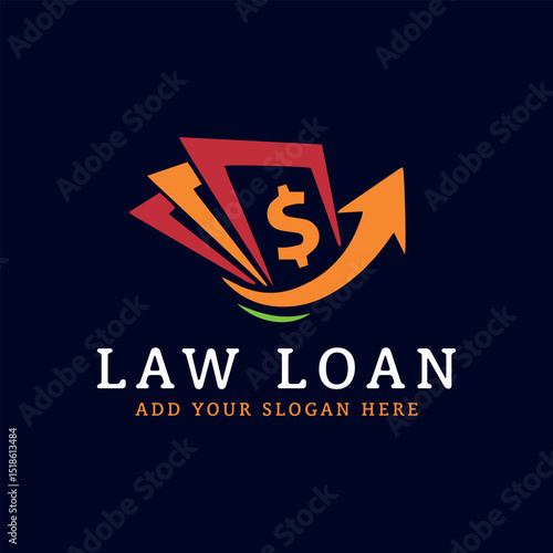 law firm loan logo design vector