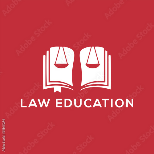 law education logo design vector