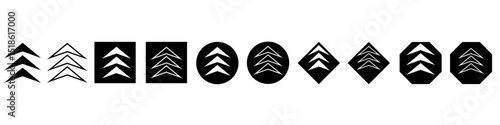 Up arrow vector icon set. scroll illustration sign collection. Direction symbol or logo.