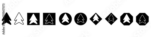 Up arrow vector icon set. scroll illustration sign collection. Direction symbol or logo.