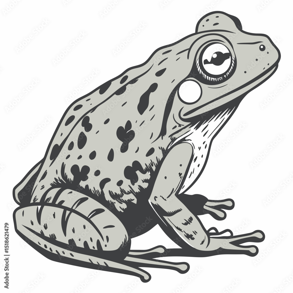 Naklejka premium frog on white background