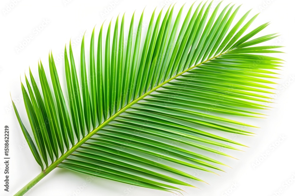 Obraz premium Coconut leaf isolated on white background