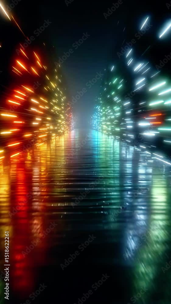 Shimmering pathways of light reveal the beauty of twilight in vibrant colors Shimmering pathways of light reveal the beauty of twilight in vibrant colors