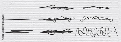Doddle Sketchy Line Elements set EPS 10
