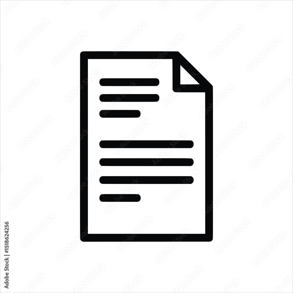 Invoice Icon - Monochrome Document Finance Bill Vector Invoice Icon - Monochrome Document Finance Bill Vector