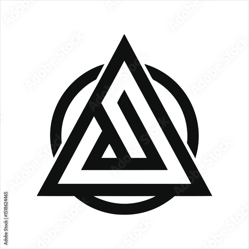 Viking Valknut Hrungnir Heart Silhouette Design