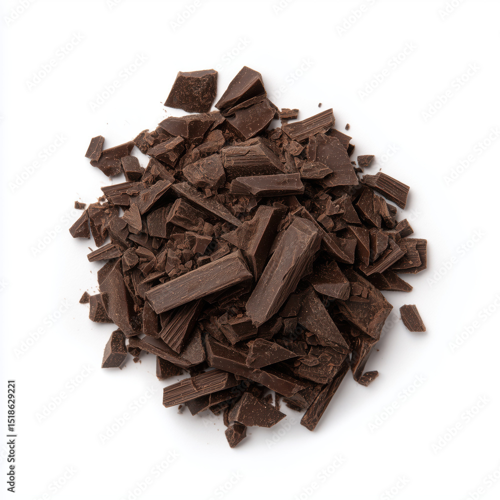 Dark Chocolate Pieces for Baking , white background cut out PNG Dark Chocolate Pieces for Baking , white background cut out PNG