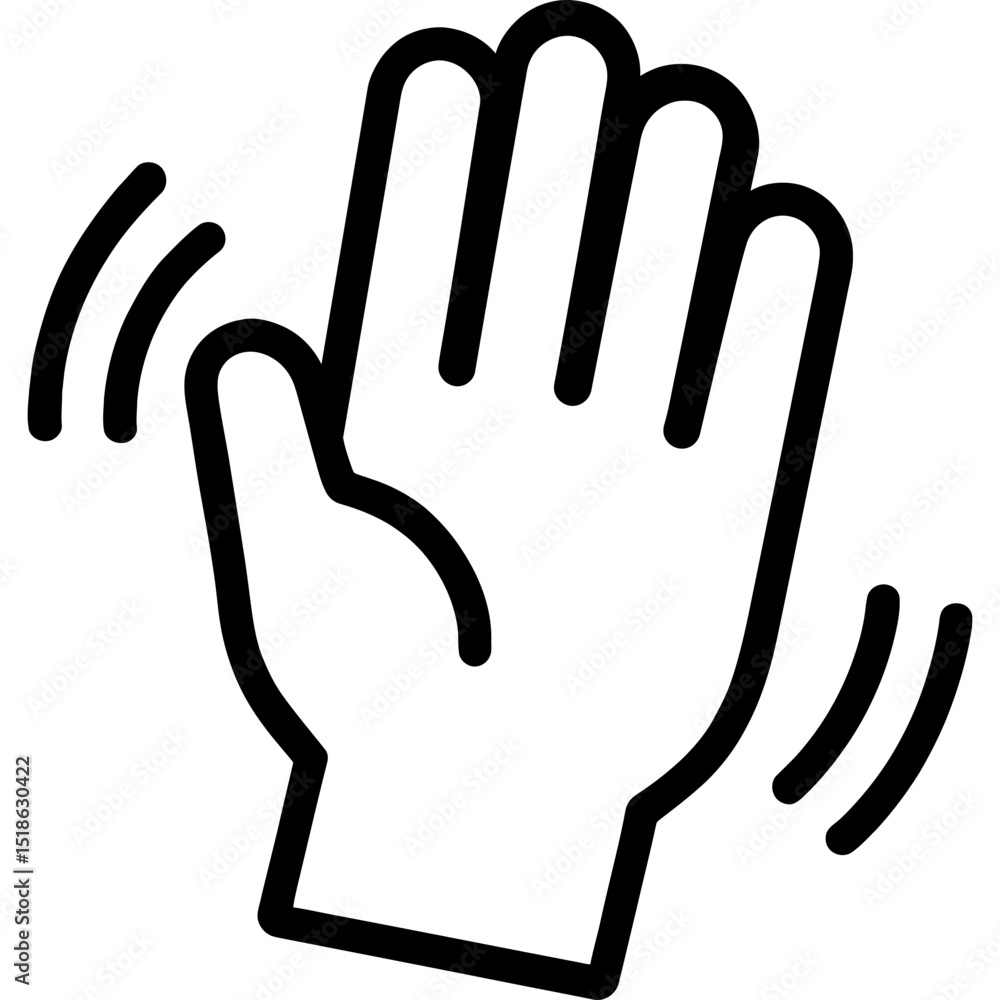 Obraz premium Minimal vector hand wave design