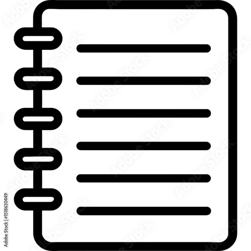 Modern spiral notebook vector icon