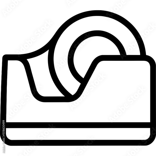 Minimalist tape dispenser icon design
