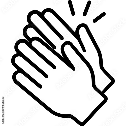 Minimalist clapping hands icon