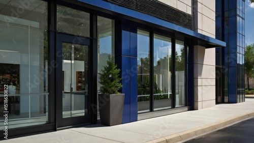 Wallpaper Mural Modern storefront facade with large windows Torontodigital.ca