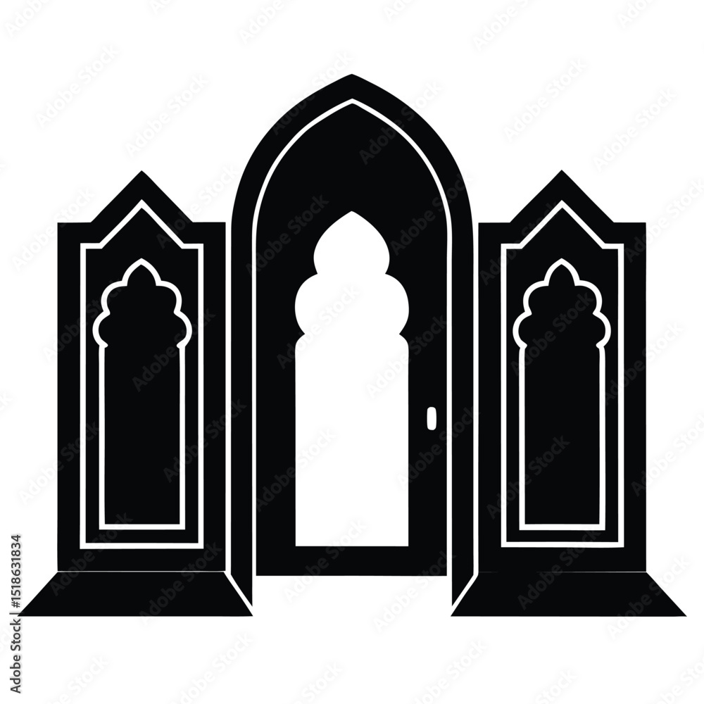 Fototapeta premium vector illustration of a white arch