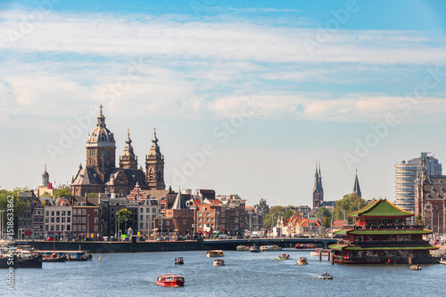 Typical view of Amsterdam from its waterways