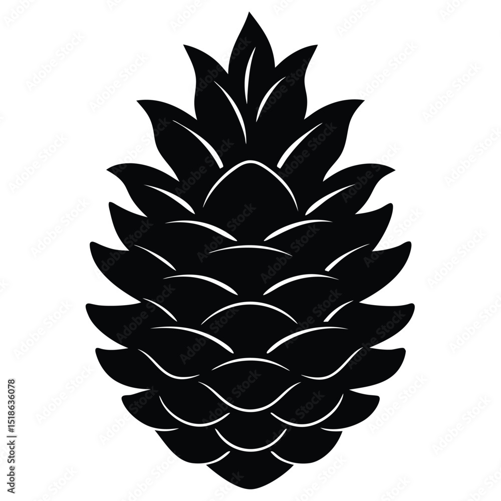 Obraz premium pineapple sketch vector illustration