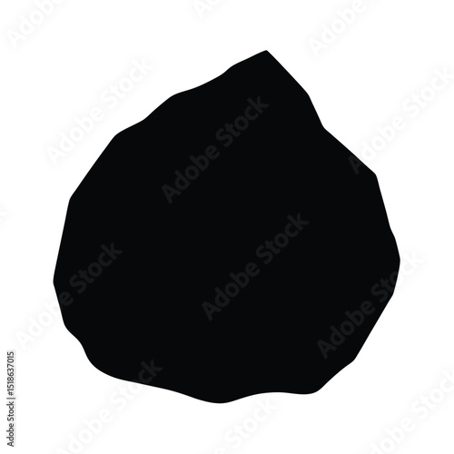 black stone isolated on white