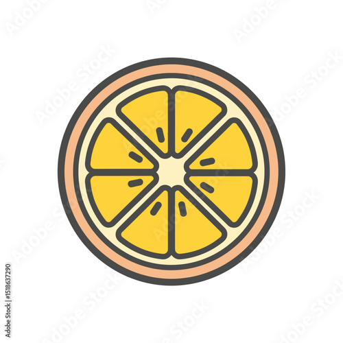 Orange Slice Citrus Fruit Icon