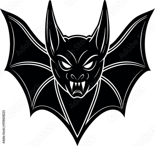 Bat Face in Dreamy Purple Chrome Shallotte on White Background