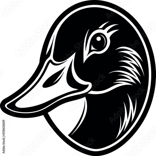 Duck Face in Bright Chrome Finish Shallotte on White Background