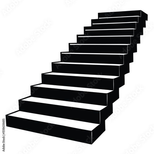 Wallpaper Mural stairs with black carpet Torontodigital.ca