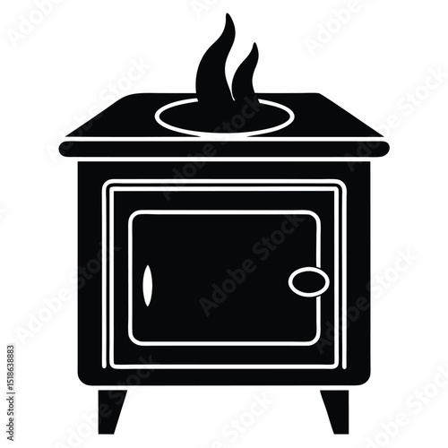 gas stove vector