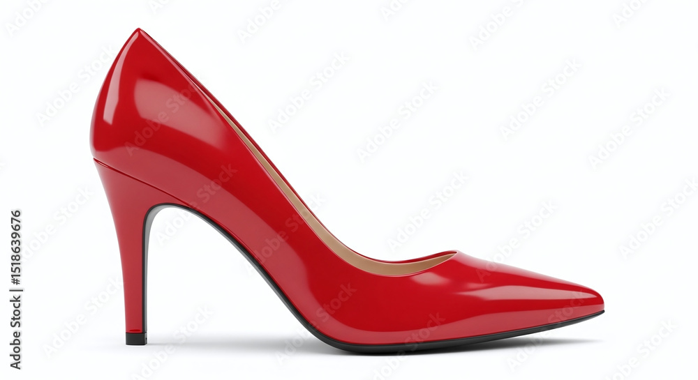 red high heel shoes on white background red high heel shoes on white background