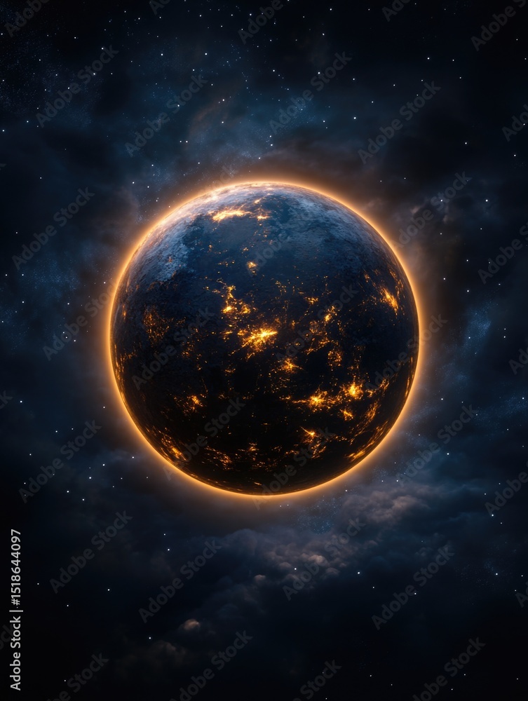 Moonlit Planetary Sphere Moonlit Planetary Sphere
