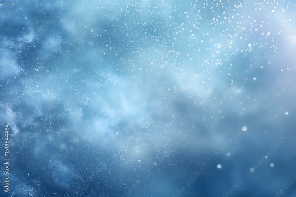 Deep Cool Blue Foggy Texture with Light Particles – Frozen Atmosphere Deep Cool Blue Foggy Texture with Light Particles – Frozen Atmosphere