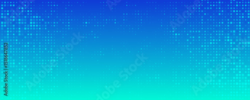 Online webinar vector template. Mock up for busines conference announcement. Abstract blue halftone dotted minimal background
