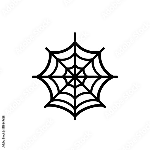 Vector icon of a spider web symbolizing fall themes