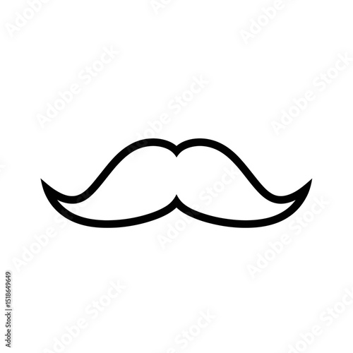 Stylized mustache icon for Father's Day celebration