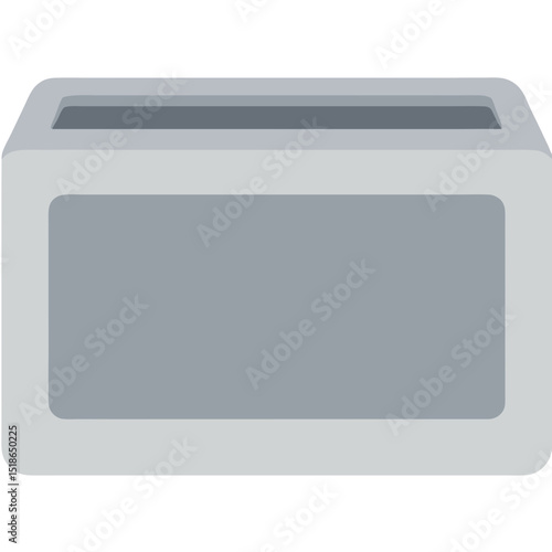 Simple illustration of a gray concrete block, ideal for construction and design applications