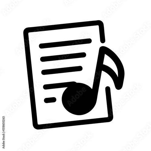 Musical Note Vector Symbol for Education