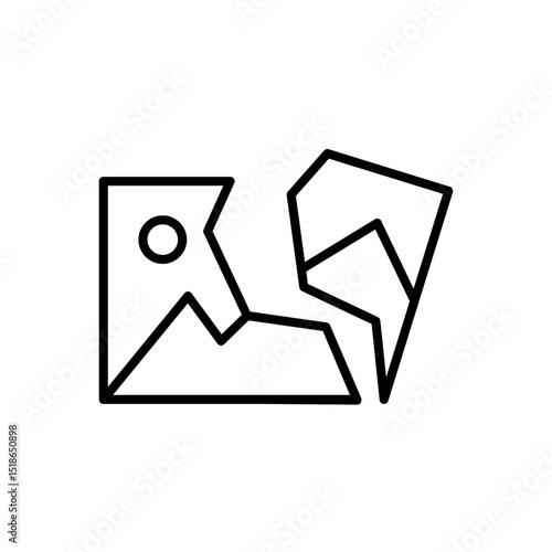 broken or invalid image icons, image loading errors, corrupt files, dead links, server issues, or missing visual content, suitable for web design, mobile apps, error messages, user notification
