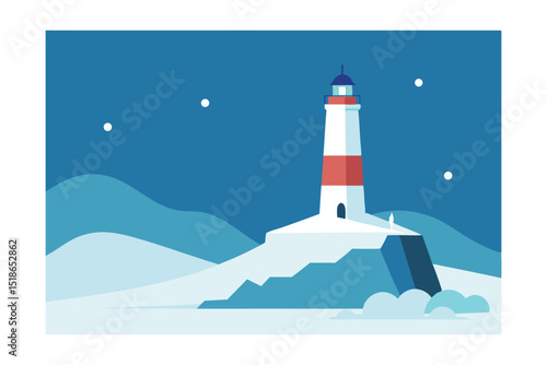 lighthouse in the sea