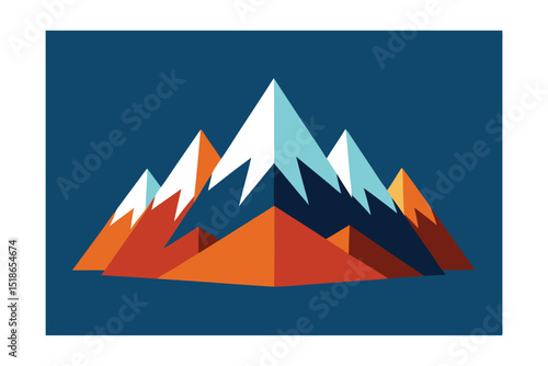 vector illustration of a mountain icons