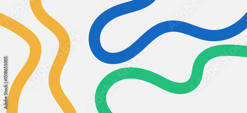 Abstract poster background with vibrant wavy lines. Abstract playful background with curved line shape. Perfect for minimalist posters, social media, banners, and modern decor